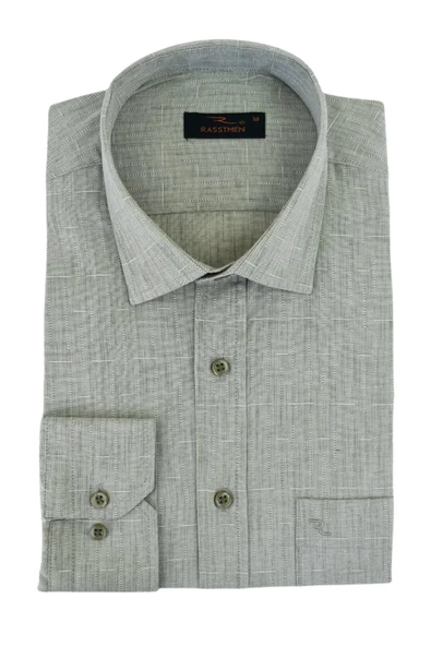 Erkek Klasik Uzun Kol Armürlü Gömlek BGL-ST02522 - Resim 5