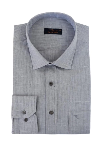 Erkek Klasik Uzun Kol Armürlü Gömlek BGL-ST02522 - Resim 4