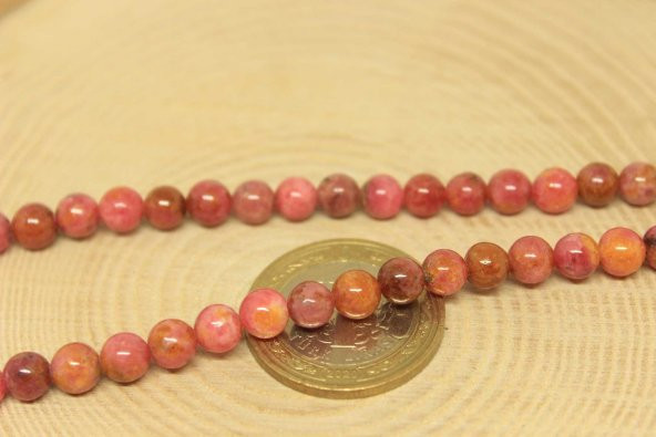 Rodokrozit Taşı Dizi 6mm (27820) - Resim 2