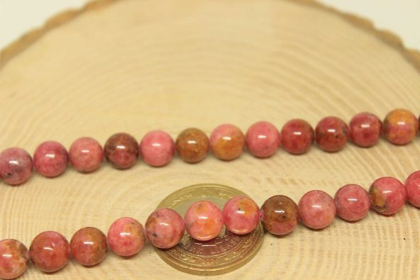 Rodokrozit Taşı Dizi 8mm (27825) - Resim 2