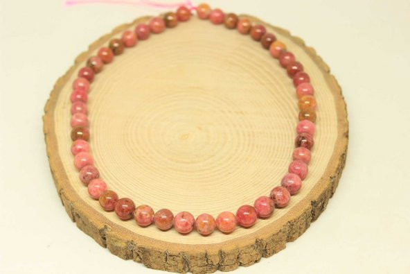 Rodokrozit Taşı Dizi 8mm (27825) - Resim 3