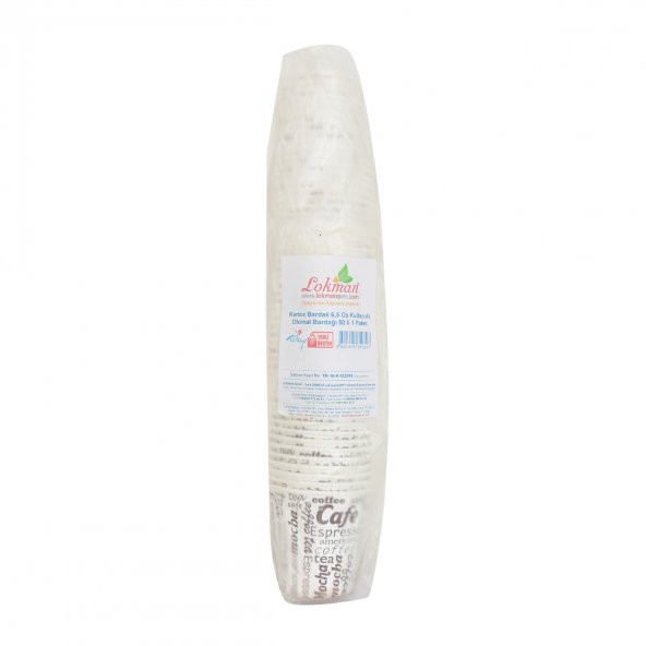 Karton Bardak 6.5 Oz Kullan At Çay Kahve Sıcak Kağıt Otomat Bardağı 50 li 1 Paket - 4