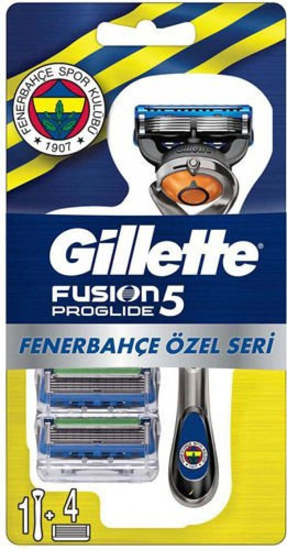 Gillette Fusion Proglide Fenerbahçe Özel Seri Tıraş Bıçağı + 4 Yedek
