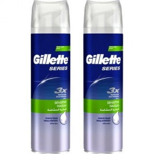 Gillette Serisi Shaving Foam Sensitive Skin Tıraş Köpüğü 250 ml - 2 Adet