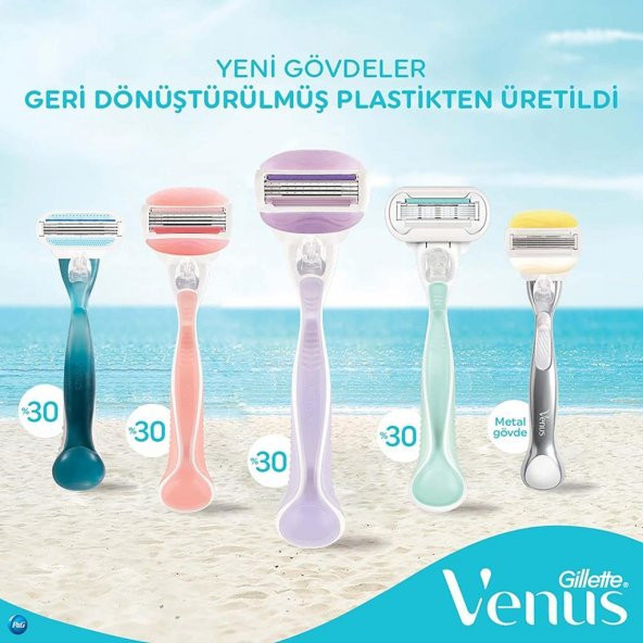 Gillette Venüs Comfortglide Spa Breeze Kadın Tıraş Makinesi + 4 Yedek Tıraş Bıçağı - 9