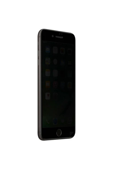 Apple iPhone 8 Plus Gizli Kırılmaz cam Privacy Tam Kaplayan Siyah - 2