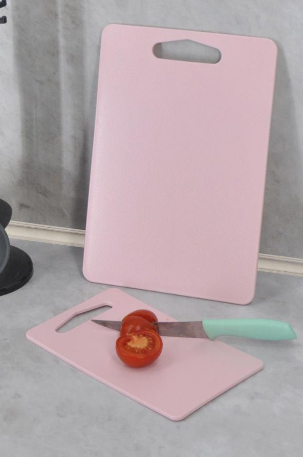Kesme Tahtası Plastik 2li Pembe ürün görseli