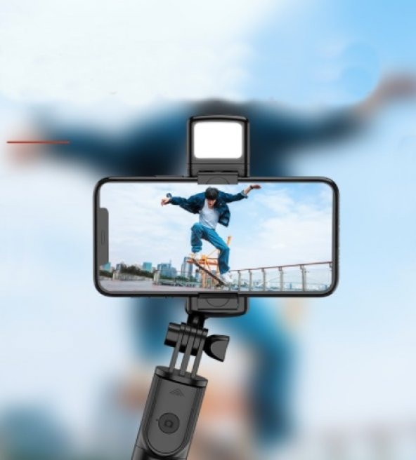 gaman S03- 700mm Bluetooth Kontrollü Işıklı Selfie Çubuğu Tripod - 5