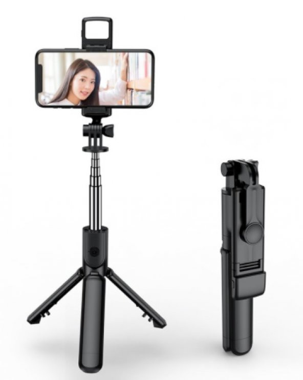 gaman S03- 700mm Bluetooth Kontrollü Işıklı Selfie Çubuğu Tripod - 7