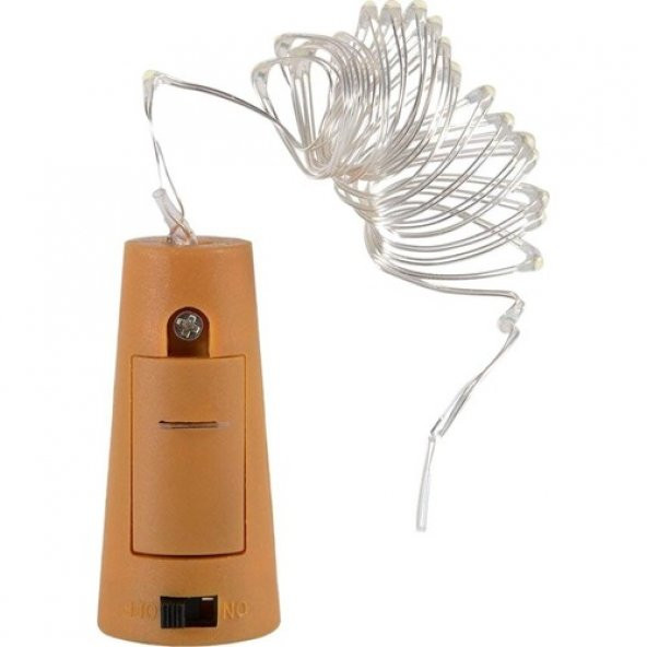 gaman Nwn 2 Metre 20 Ledli Dekoratif Beyaz Peri Led Şişe - Kavanoz - Oda - Yılbaşı Ağacı Süsü Pilli - 4