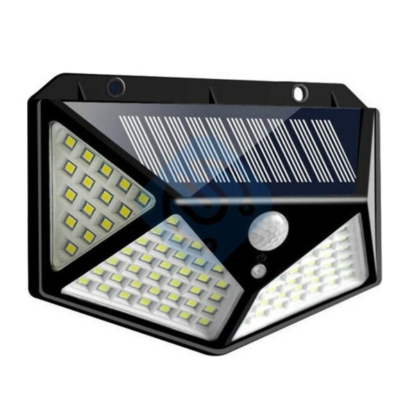 100 Led Sensörlü Solar Güneş Enerjili Lamba - Bahçe Lambası - Solar Sokak Lambası 3 Mod Fotoselli