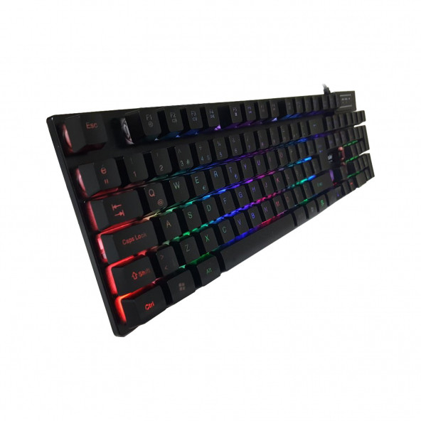 Stalker warrior K9 RGB Rainbow Ledli Gaming Oyuncu Klavyesi Mekanik Hisli Metal Taban - 3