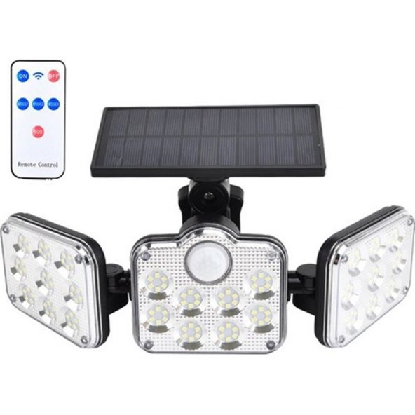 gaman 138 Led Güneş Enerjili 3 Mod Sensörlü Kablosuz Solar Lamba Harekete Duyarlı