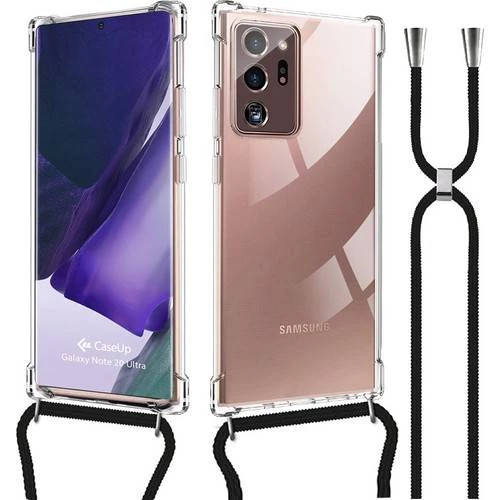 Samsung Galaxy Note 20 Ultra Askılı İpli Şeffaf Tank Kılıf