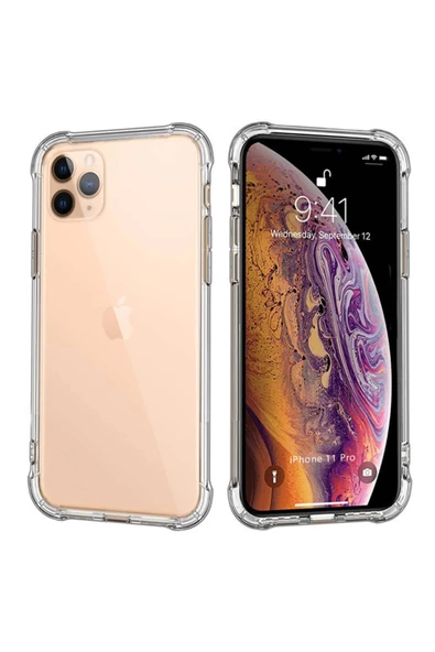 Apple iPhone 11 Pro Şeffaf Tank Silikon Kapak