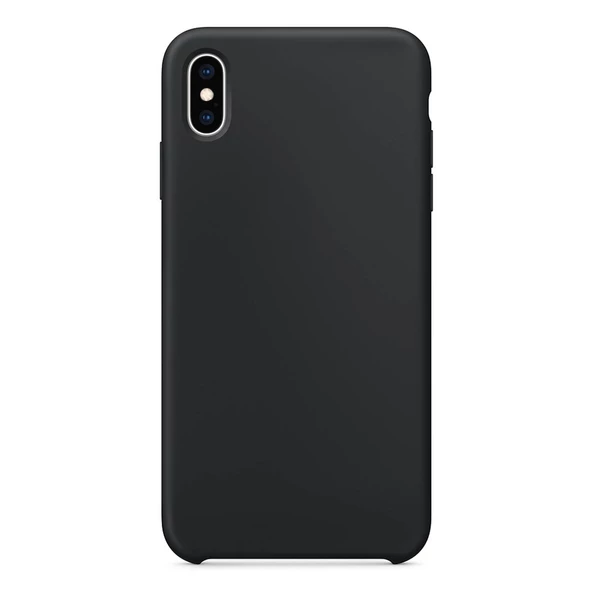 Apple iPhone X Altı Açık Liquit Lansman Silikon Gece Siyahı - 2