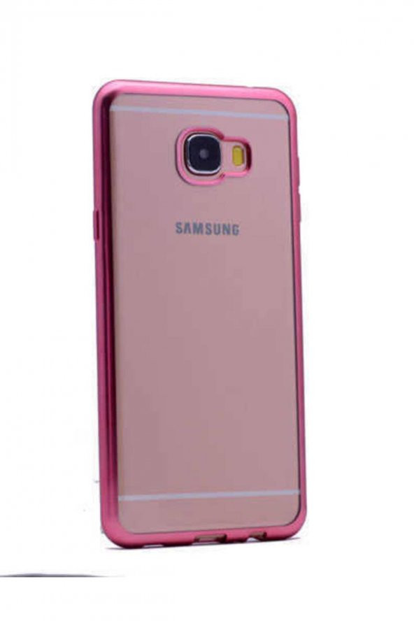 Samsung Galaxy C5 Pro Parlak Lazer Silikon Kılıf Vişne