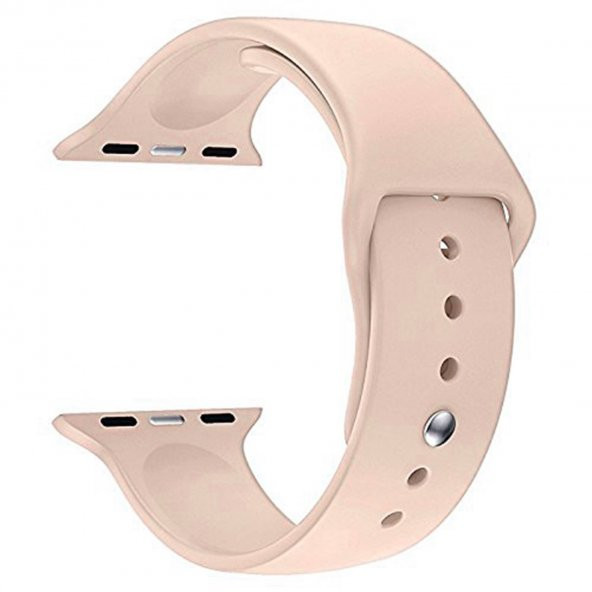 Apple Watch Series 6 44 MM Silikon Kordon Pudra