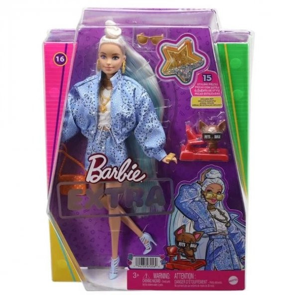 Barbie Extra Mavi Takımlı Bebek-HHN08