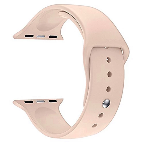 Apple Watch Series 5 44 MM Silikon Kordon Pudra
