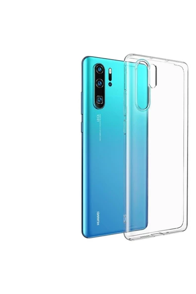 Huawei P30 Pro Premium Silikon Kılıf Şeffaf