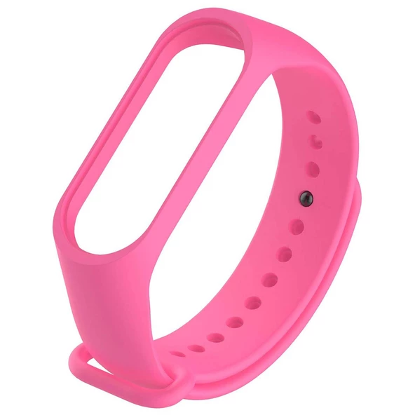 Xiaomi Mi Band 5 Silikon Kordon Koyu Pembe