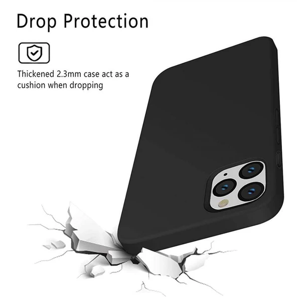 Apple iPhone 11 Pro İçi Kadife Silikon Kılıf Kırmızı - 3