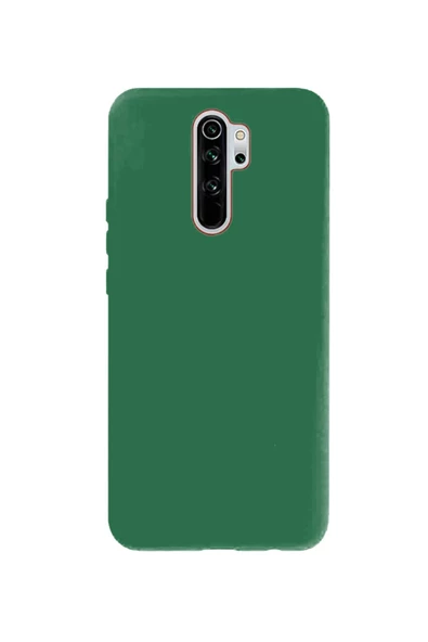 Xiaomi Redmi Note 8 Pro İçi Kadife Silikon Kılıf Yeşil