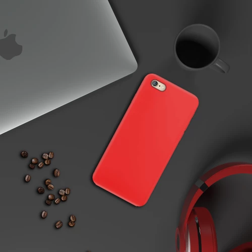 Apple iPhone 6S İnce Mat Silikon Kılıf Kırmızı - 3