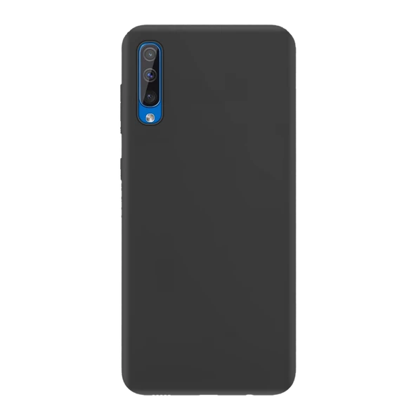 Samsung Galaxy A50S İnce Mat Silikon Kılıf Siyah - Resim 2