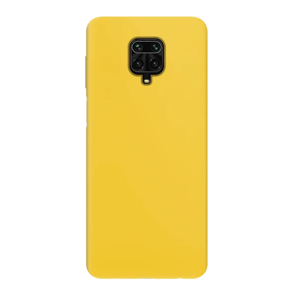 Xiaomi Redmi Note 9 Pro Max İnce Mat Silikon Kılıf Sarı - 2