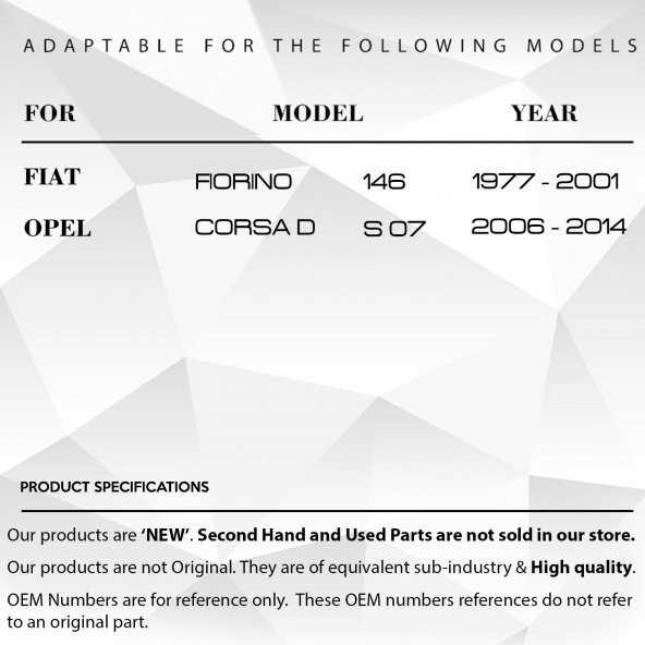 Fiat Fiorino - Opel Corsa D için Pedal Lastiği - 5