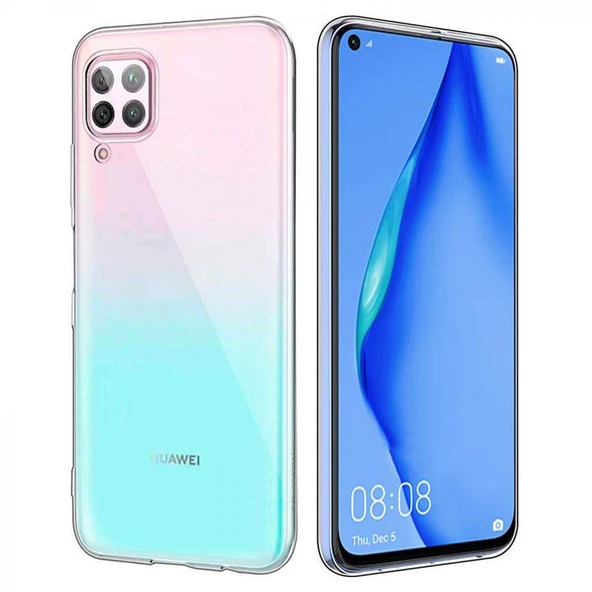 Huawei P40 Lite Ultra İnce Silikon Kılıf Şeffaf