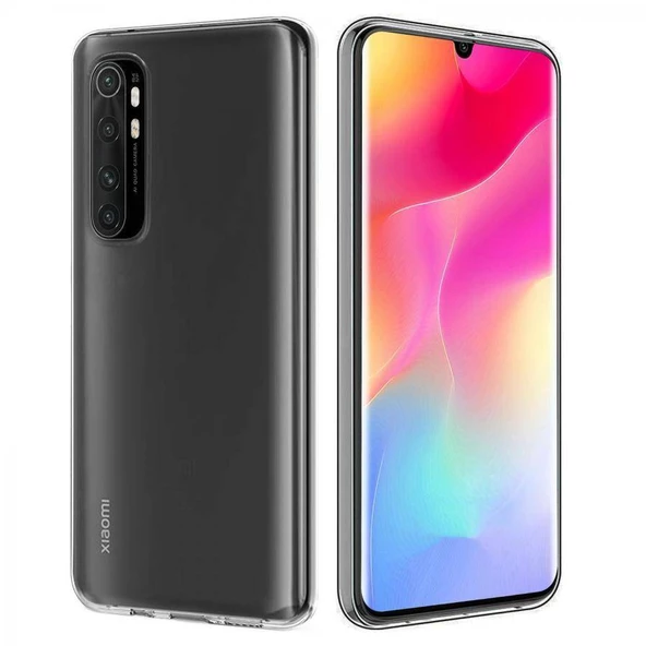 Xiaomi Mi Note 10 Lite Ultra İnce Silikon Kılıf Şeffaf