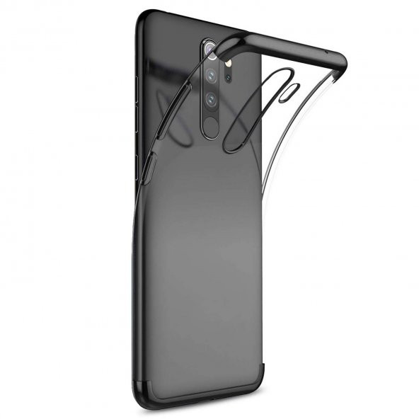 Xiaomi Redmi Note 8 Pro Parlak Lazer Silikon Kılıf Siyah