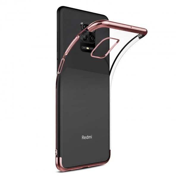 Xiaomi Redmi Note 9S Parlak Lazer Silikon Kılıf Rose