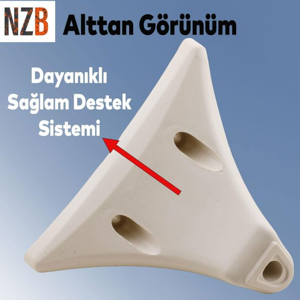 Lüks Mobilya Kanepe Sehpa TV Ünitesi Koltuk Ayağı 10 cm Krem Baza Ayak - Resim 4