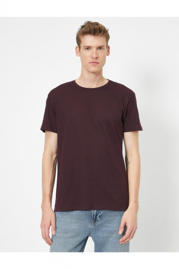 Erkek Yeşil Bisiklet Yaka T-Shirt 0YAM12136LK - 8