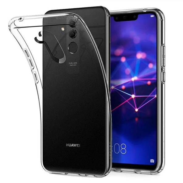 Huawei Mate 20 Lite 2.0 MM Korumalı Silikon Kılıf Şeffaf