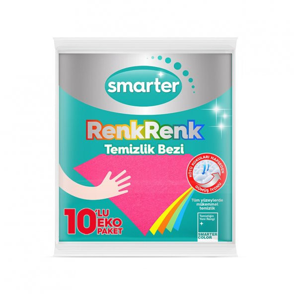SMARTER RENKRENK TEMİZLİK BEZİ 10 LU
