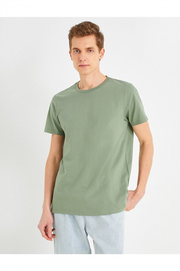 Slim Fit Basic Tişört - Resim 3