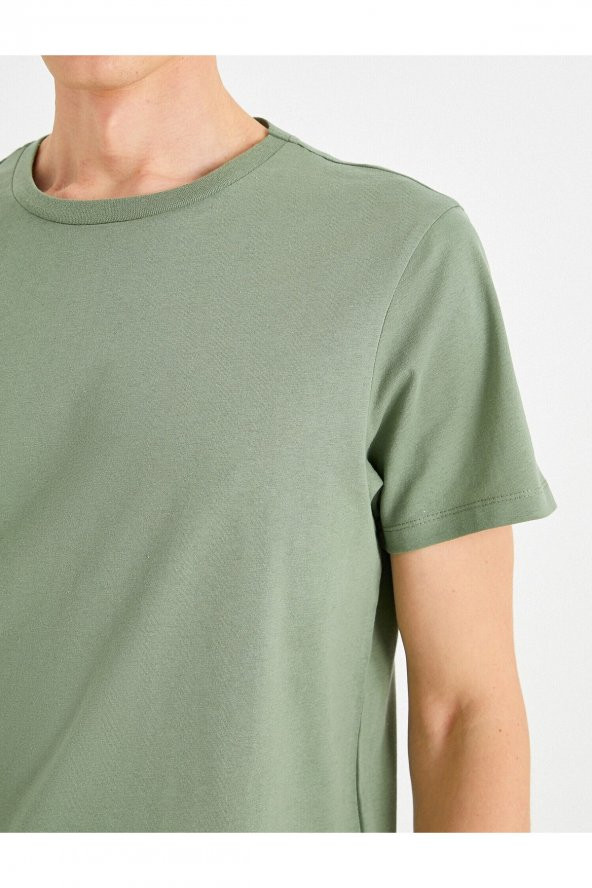 Slim Fit Basic Tişört - Resim 5