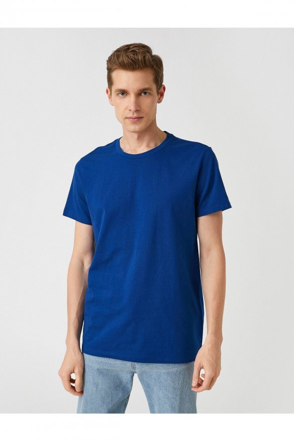 Slim Fit Basic Tişört - Resim 9