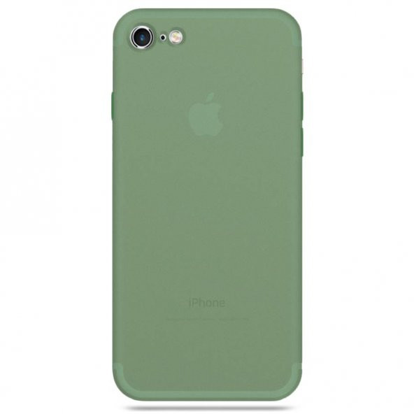 Apple iPhone 7 Transparent Slim Case Yeşil