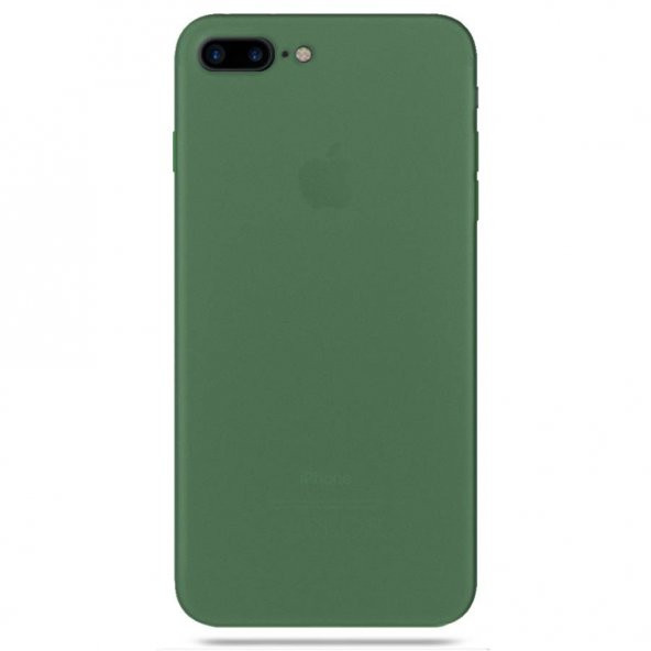 Apple iPhone 8 Plus Transparent Slim Case Yeşil