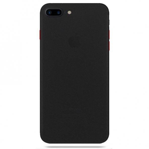 Apple iPhone 8 Plus Transparent Slim Case Siyah