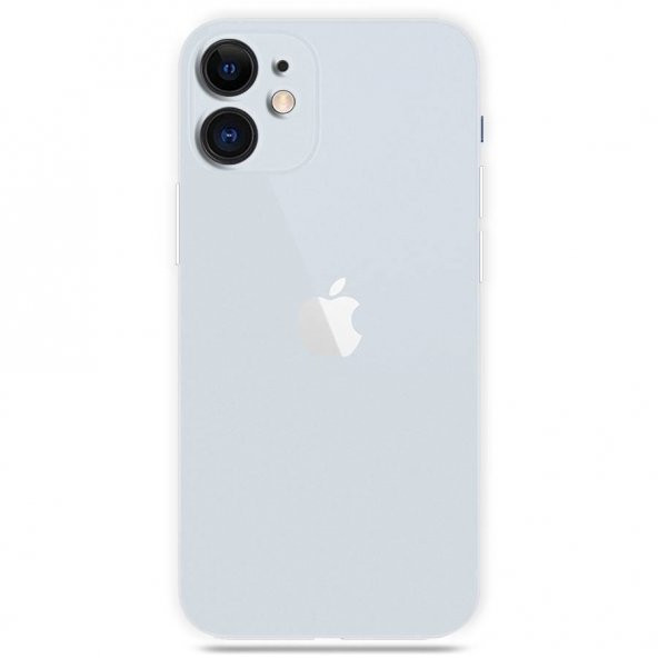 Apple iPhone 12 6.1'' Transparent Slim Case Mat Şeffaf