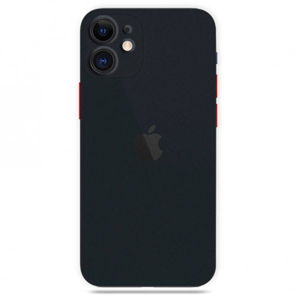 Apple iPhone 12 6.1'' Transparent Slim Case Siyah