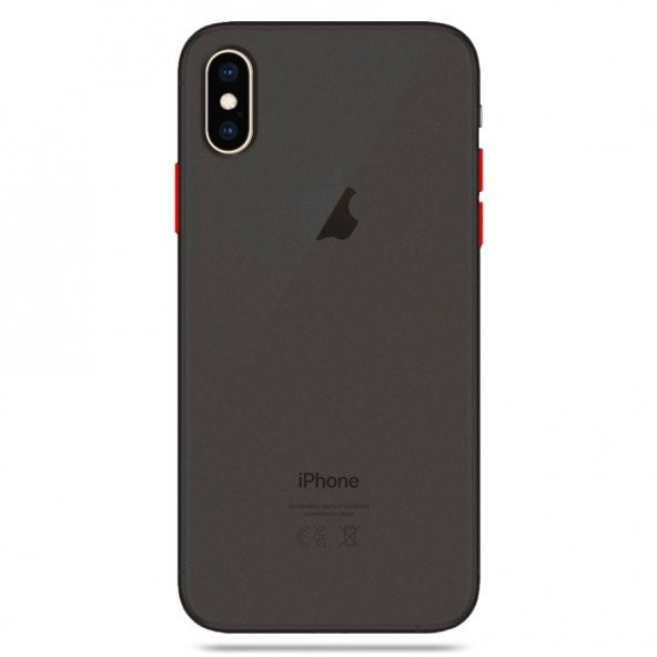 Apple iPhone XS Max Transparent Slim Case Siyah