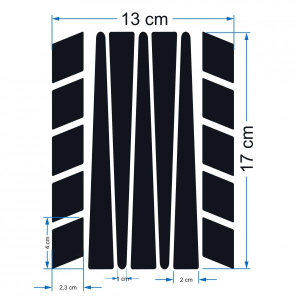 Şerit Tasarımlı Floresan Turuncu Motosiklet Kask Sticker Çınar Extreme - 3